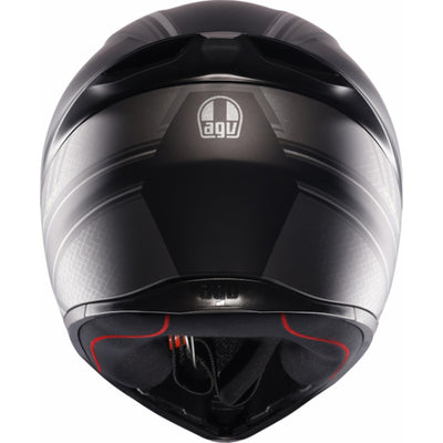 AGV K1 S Sling Helmet Matte Black/Gray - Rear View