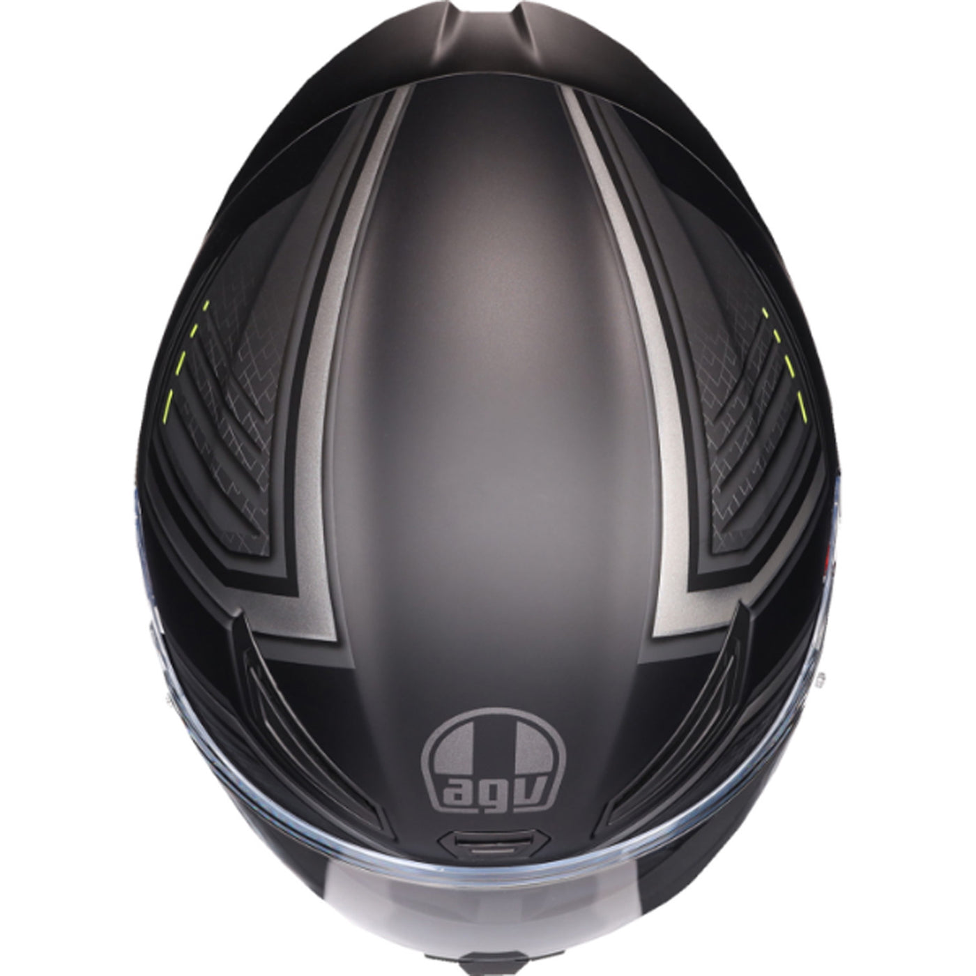 AGV K1 S Sling Helmet Matte Black/Gray - Top Down View