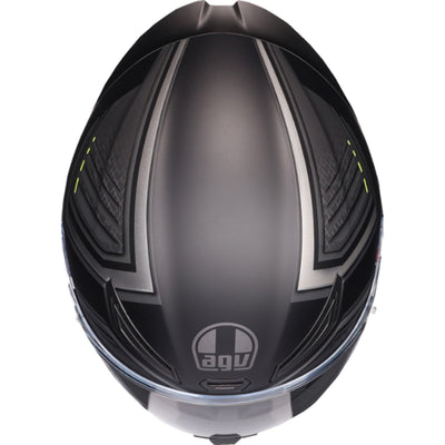 AGV K1 S Sling Helmet Matte Black/Gray - Top Down View