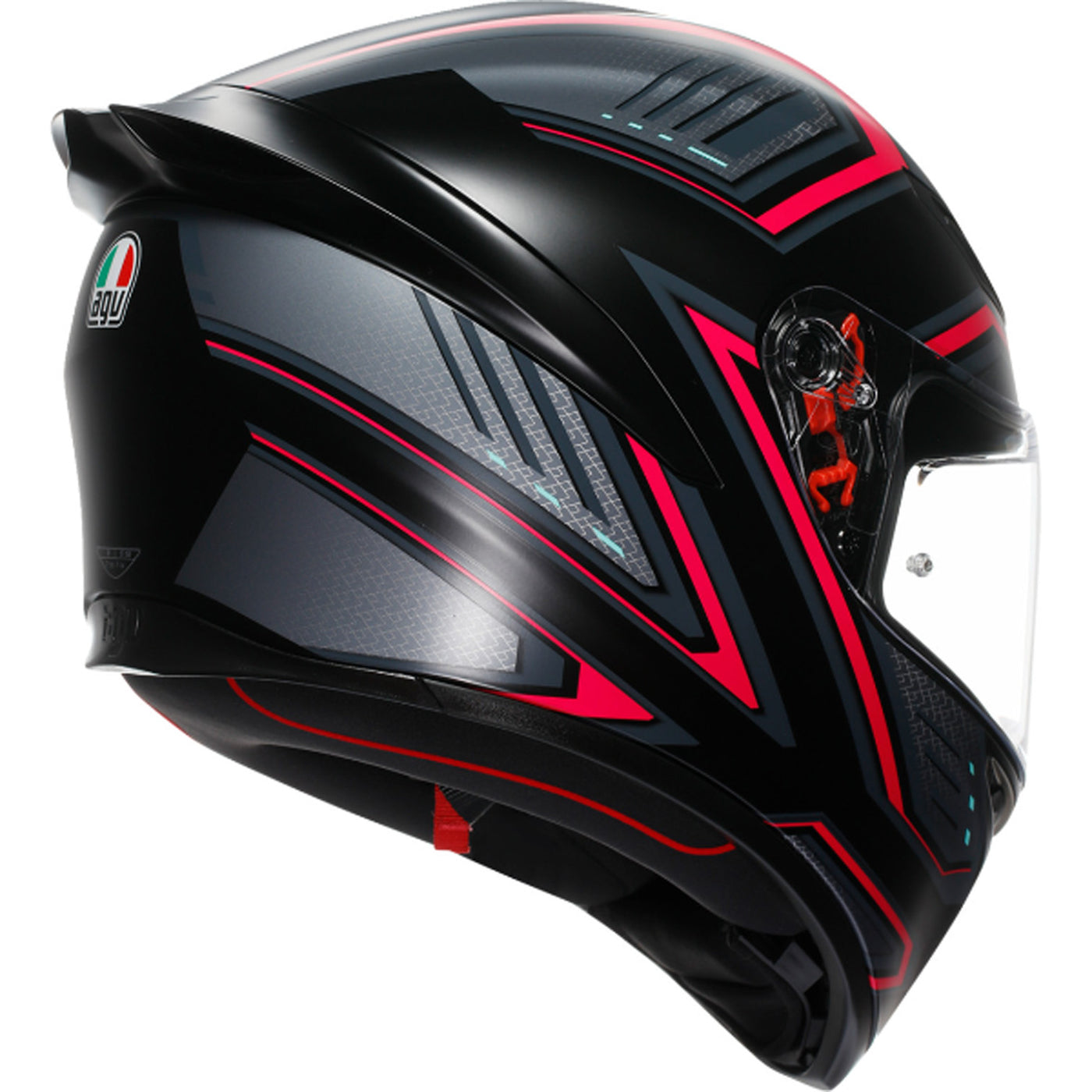 AGV K1 S Sling Helmet Matte Black/Purple - Rear Right Side View