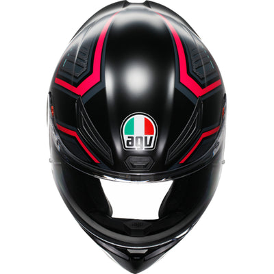 AGV K1 S Sling Helmet Matte Black/Purple - Front Top View