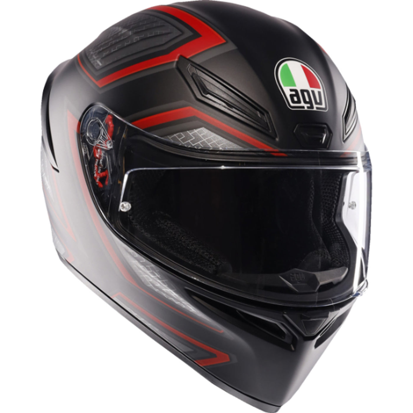 AGV K1 S Sling Helmet Matte Black/Red - Front Right Side View