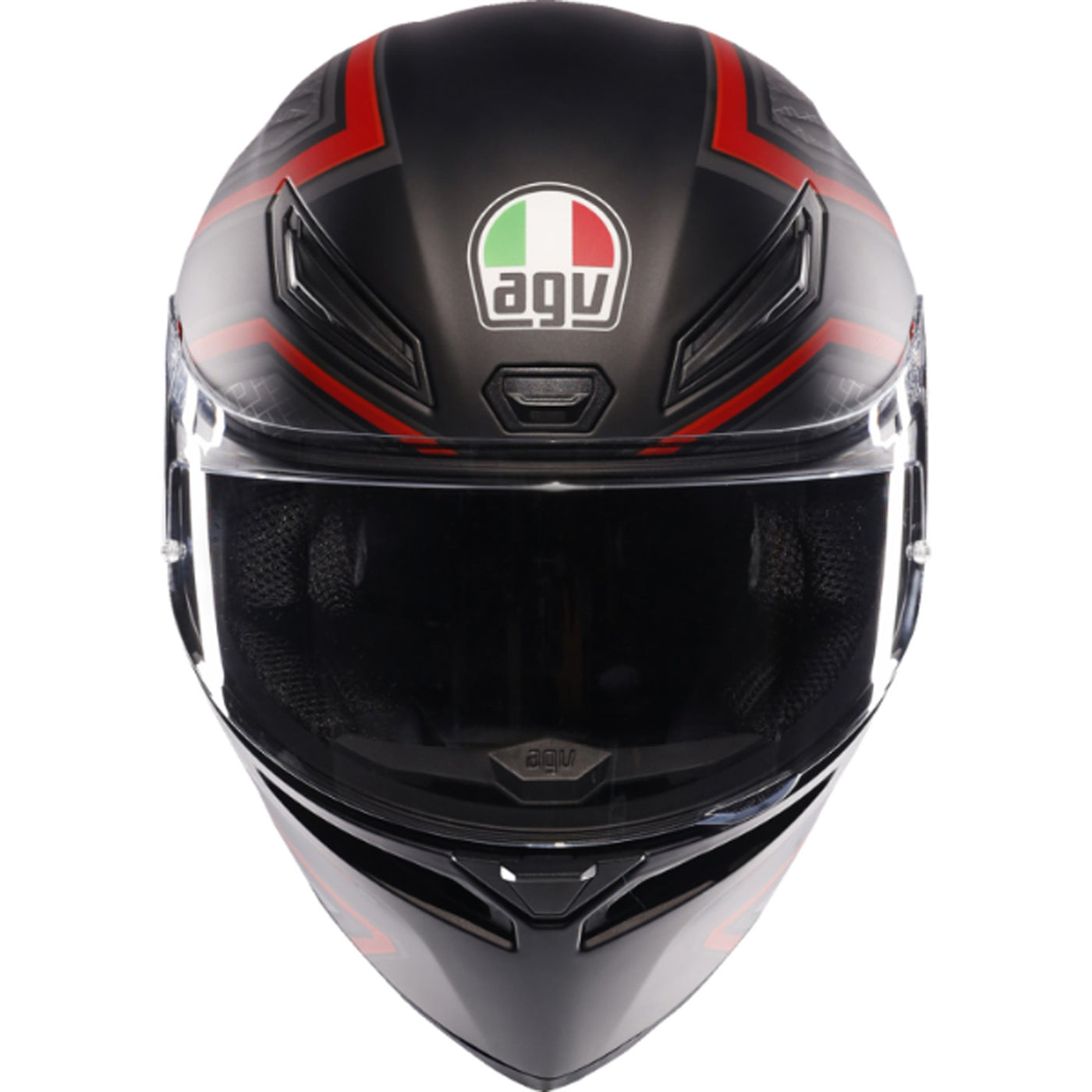 AGV K1 S Sling Helmet Matte Black/Red - Front View