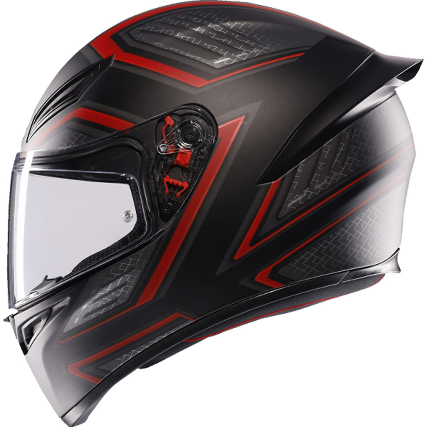 AGV K1 S Sling Helmet Matte Black/Red - Left Side View