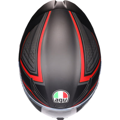 AGV K1 S Sling Helmet Matte Black/Red - Top Down View