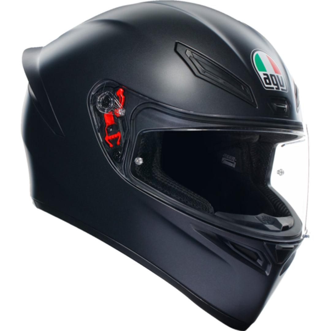 AGV K1 S Solid Helmet Matte Black - Front Right Side View