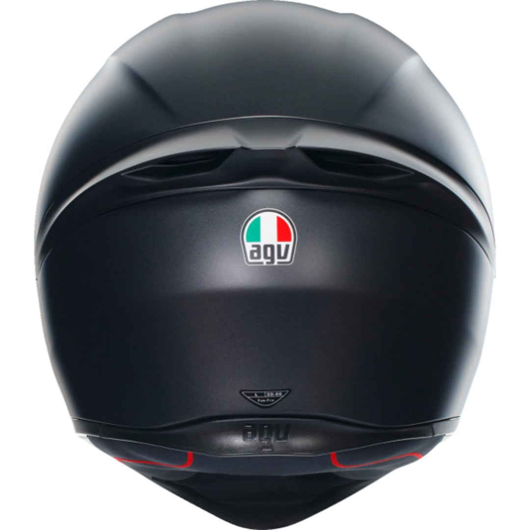 AGV K1 S Solid Helmet Matte Black - Rear View