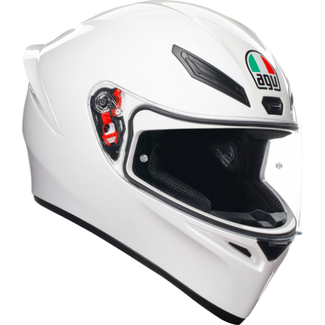 AGV K1 S Solid Helmet White - Front Right Side View