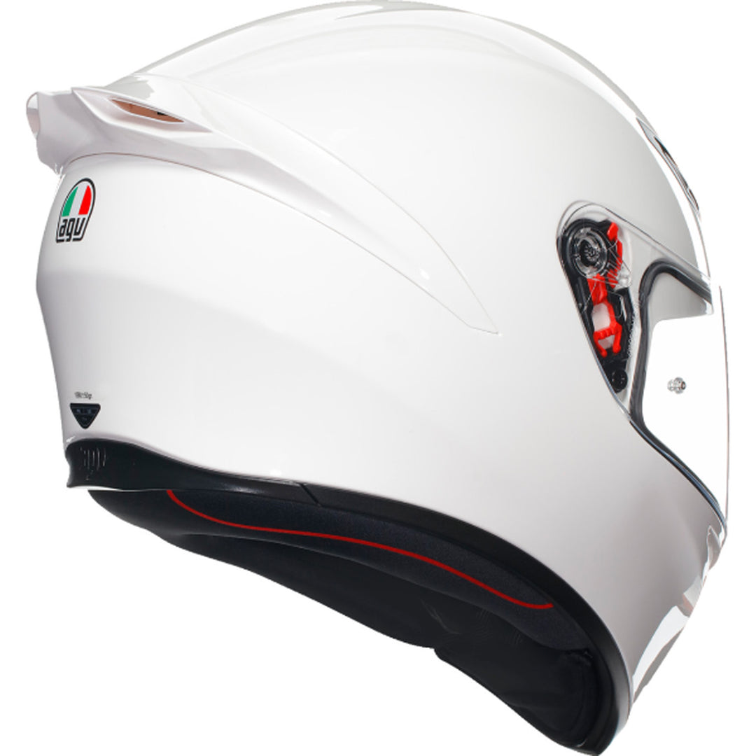 AGV K1 S Solid Helmet White - Rear Right Side View
