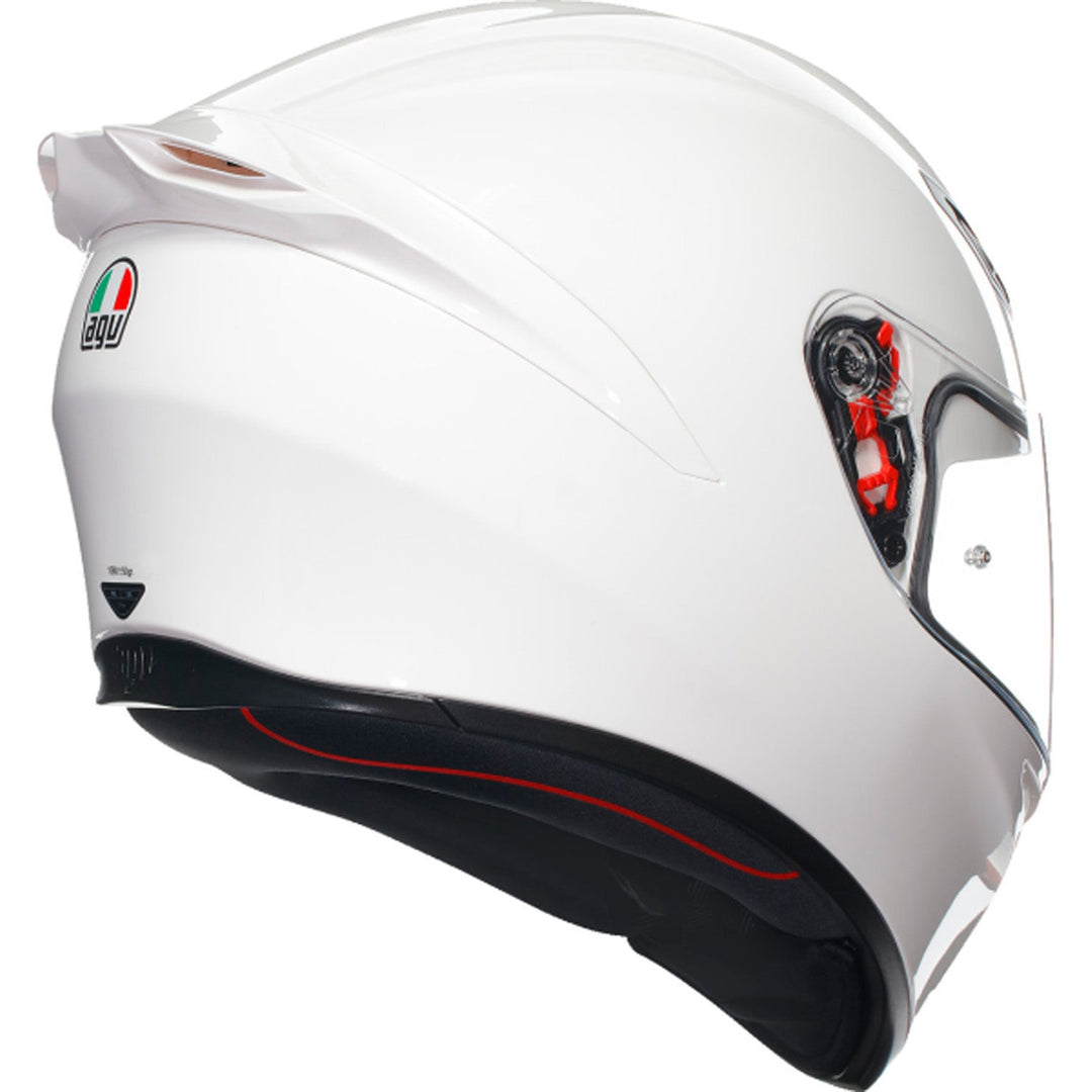 AGV K1 S Solid Helmet White - Rear Right Side View