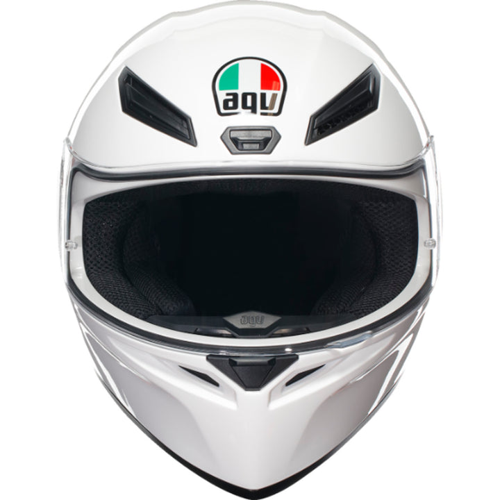 AGV K1 S Solid Helmet White - Front View