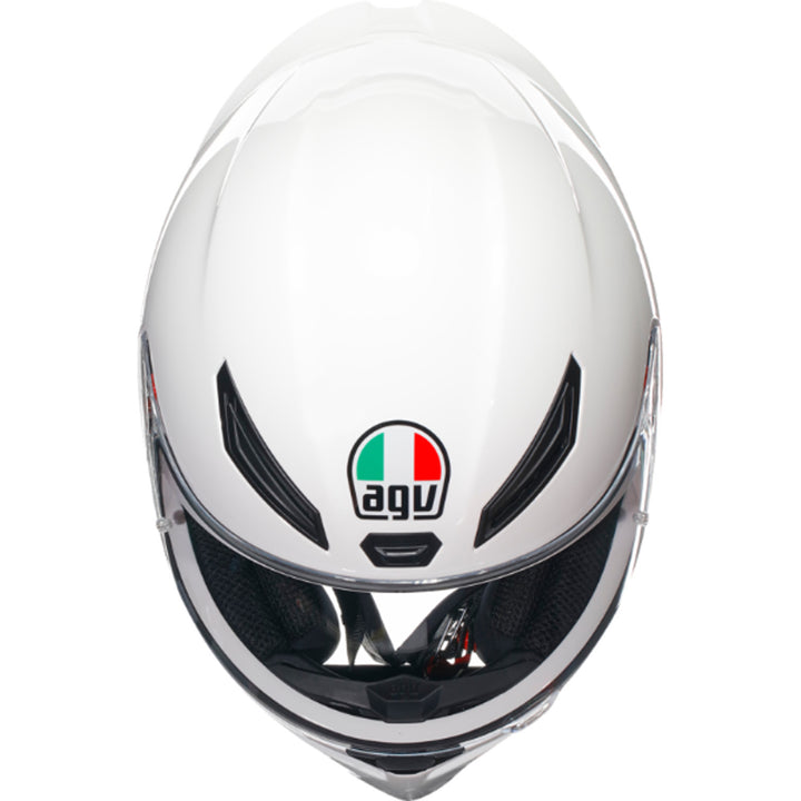 AGV K1 S Solid Helmet White - Top Down View