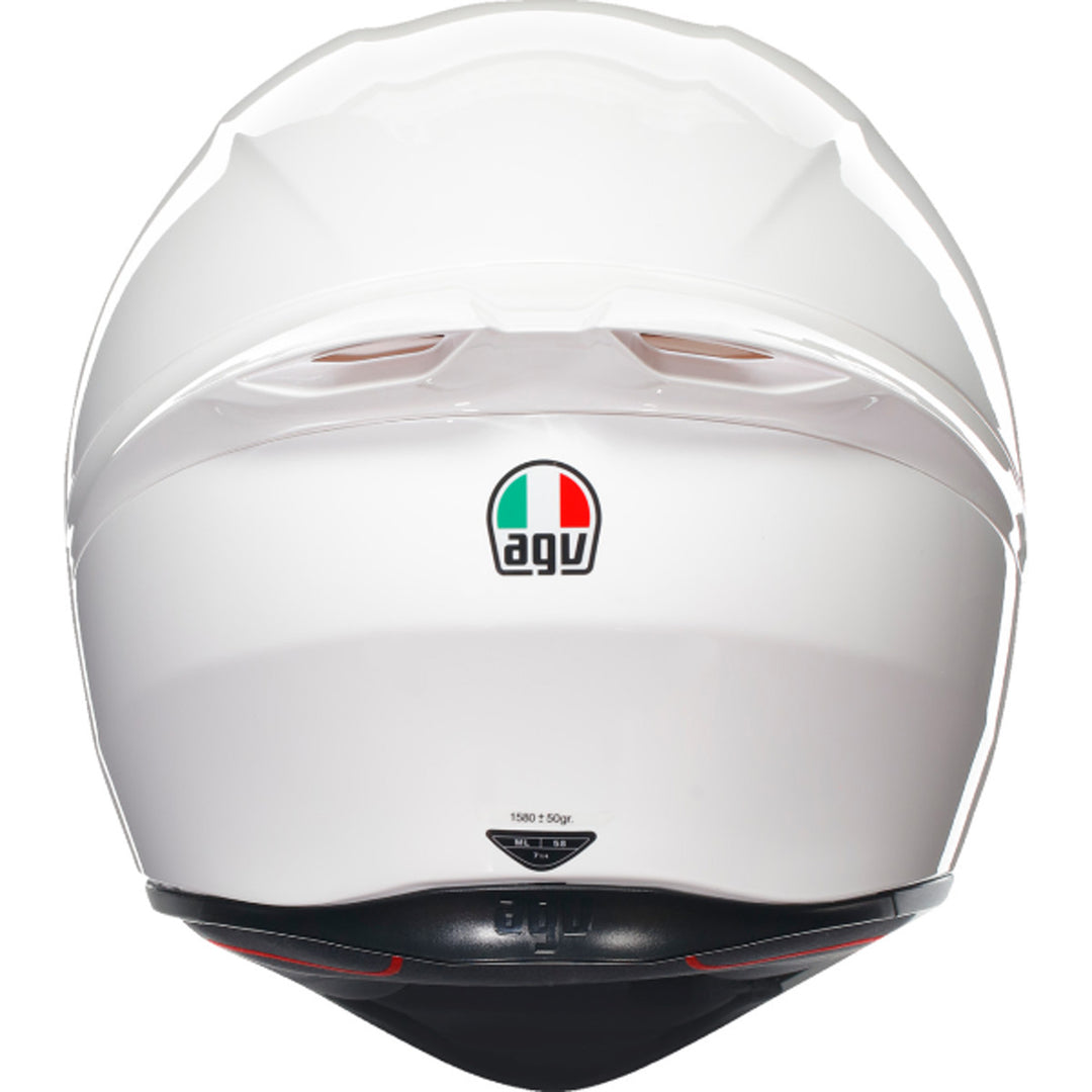 AGV K1 S Solid Helmet White - Rear View