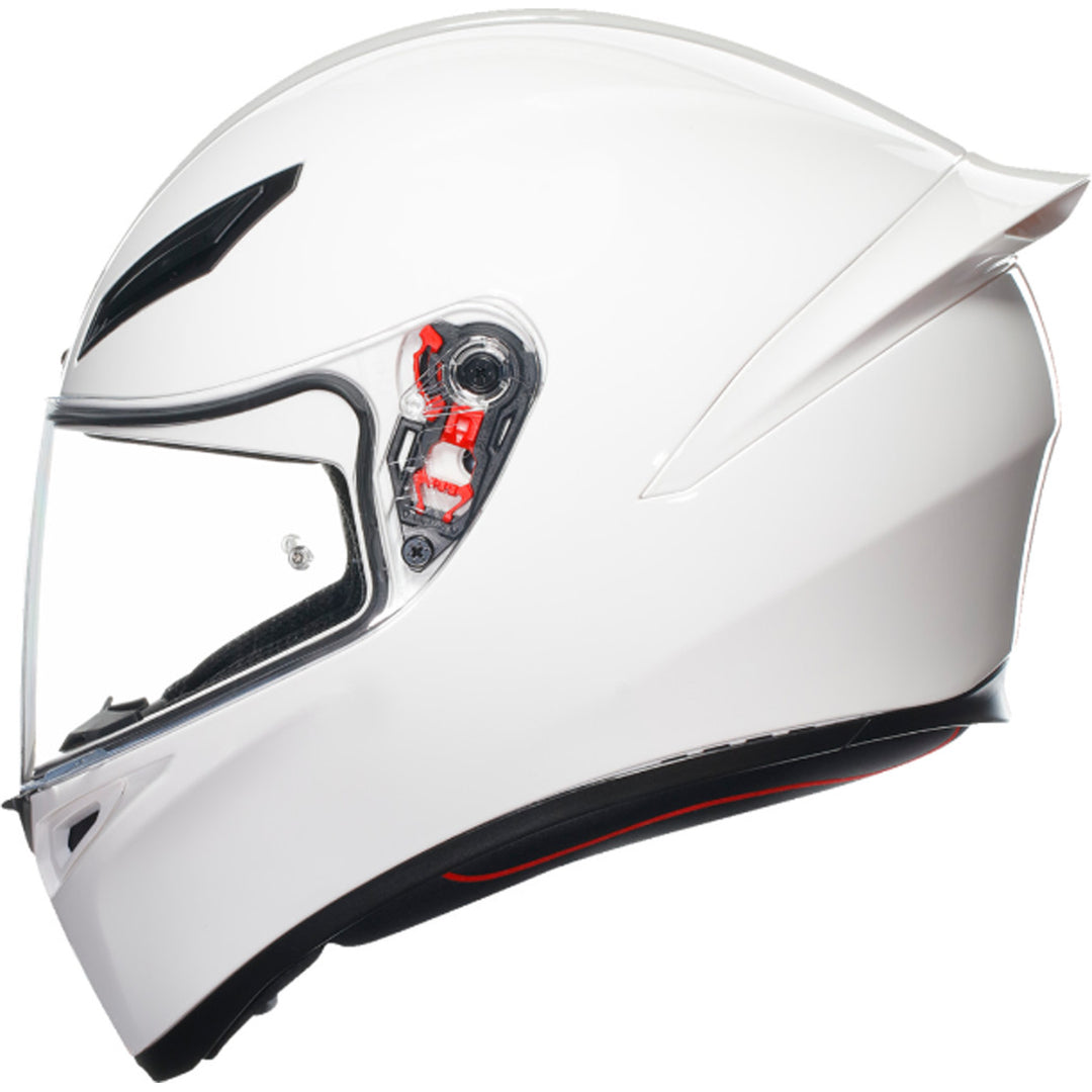 AGV K1 S Solid Helmet White - Left Side View