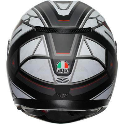 AGV K3 Rivia Helmet Matte Black/White - Rear View