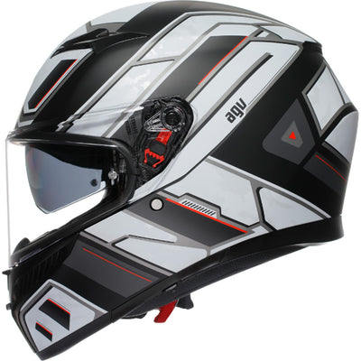 AGV K3 Rivia Helmet Matte Black/White - Left Side View