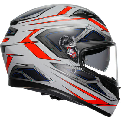 AGV K3 Space Helmet Matte White/Red Fluo - Right Side View