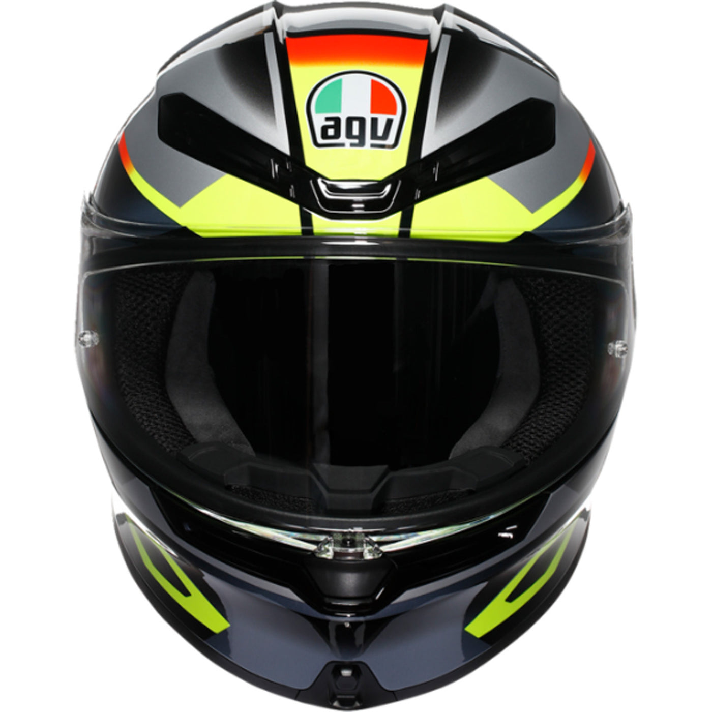 AGV K6 S Erazer Helmet Black/Red/Yellow Fluo - Front View