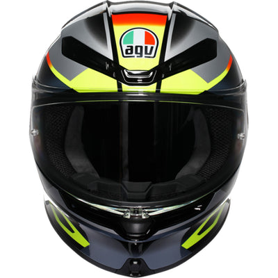 AGV K6 S Erazer Helmet Black/Red/Yellow Fluo - Front View