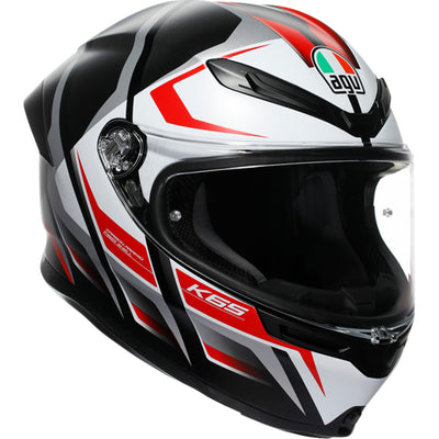 AGV K6 S Karve Helmet Matte Black/White/Red - Front Right Side View