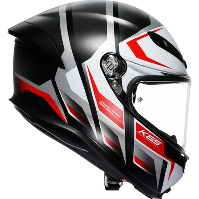 AGV K6 S Karve Helmet Matte Black/White/Red - Right Side View