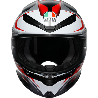 AGV K6 S Karve Helmet Matte Black/White/Red - Front View