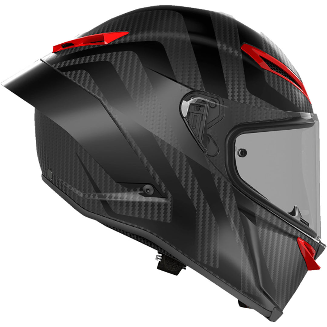 AGV Pista GP RR Intrepido Helmet Matte Carbon/Black/Red - Right Side View
