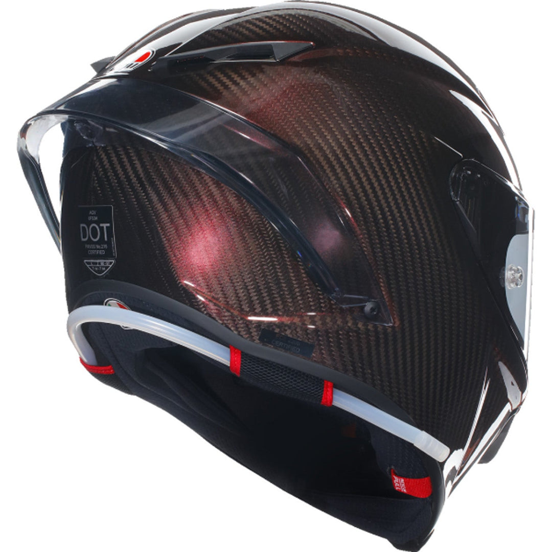 AGV Pista GP RR Mono Helmet Red Carbon - Rear Right Side View