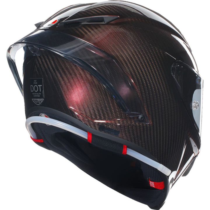 AGV Pista GP RR Mono Helmet Red Carbon - Rear Right Side View