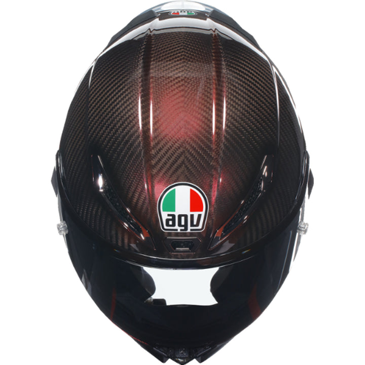 AGV Pista GP RR Mono Helmet Red Carbon - Top Down View
