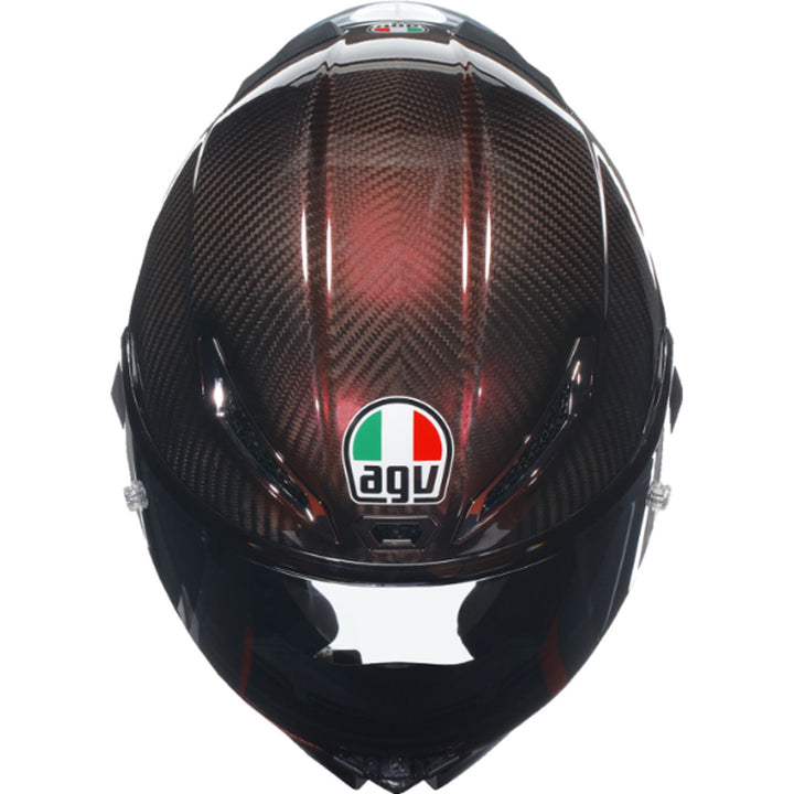 AGV Pista GP RR Mono Helmet Red Carbon - Top Down View
