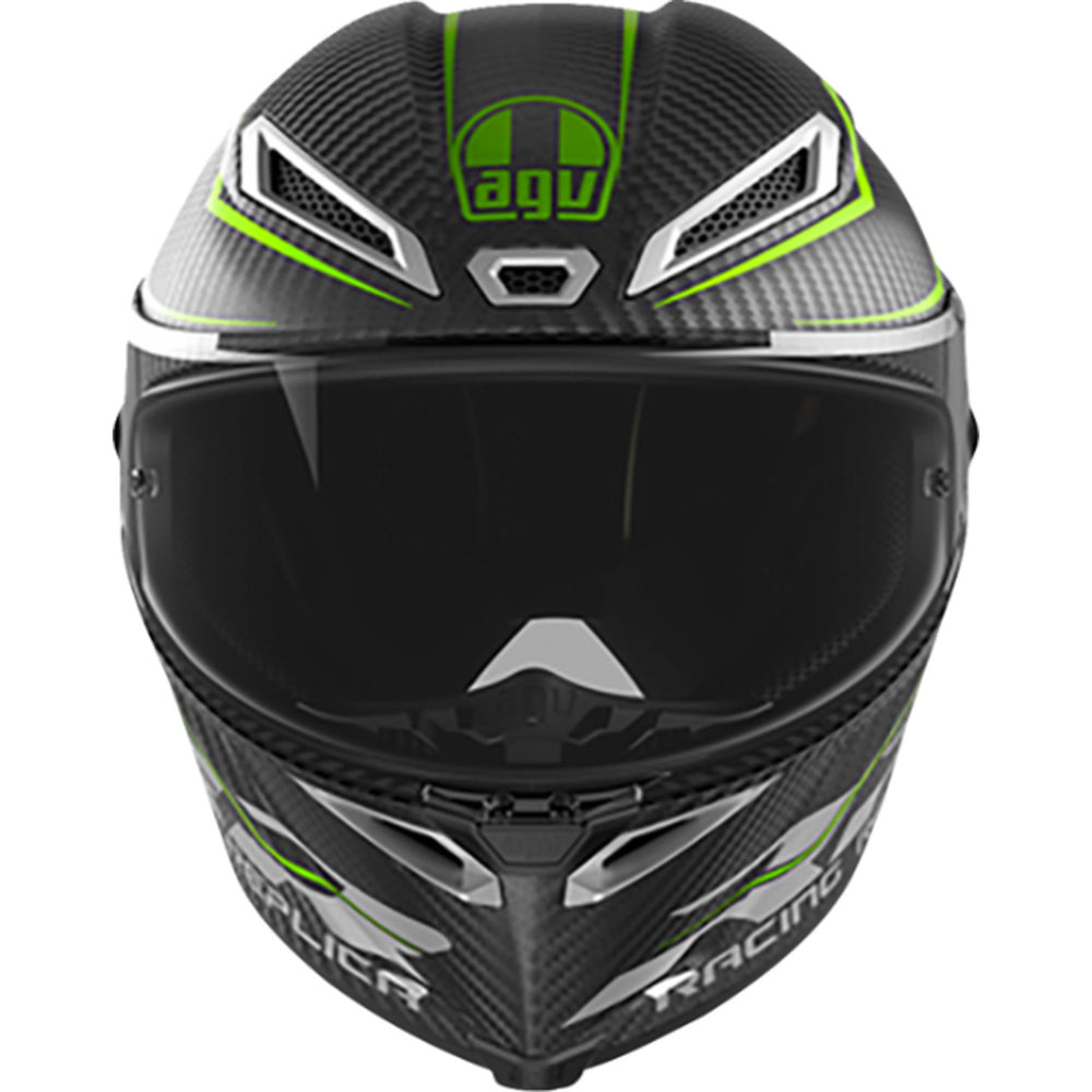 AGV Pista GP RR Performante Helmet Carbon/Lime - Front View