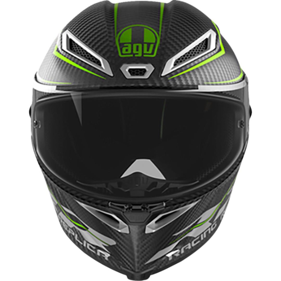 AGV Pista GP RR Performante Helmet Carbon/Lime - Front View
