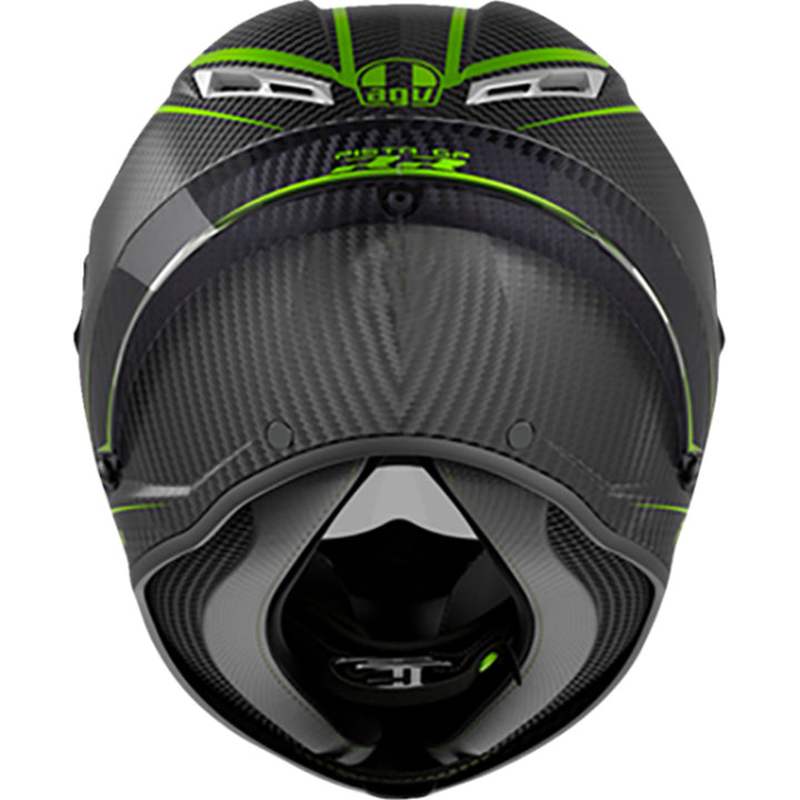 AGV Pista GP RR Performante Helmet Carbon/Lime - Rear View