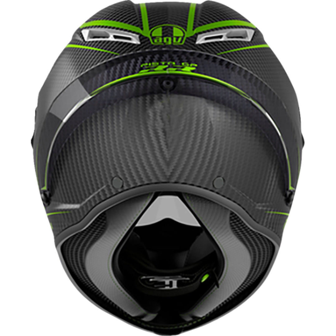 AGV Pista GP RR Performante Helmet Carbon/Lime - Rear View