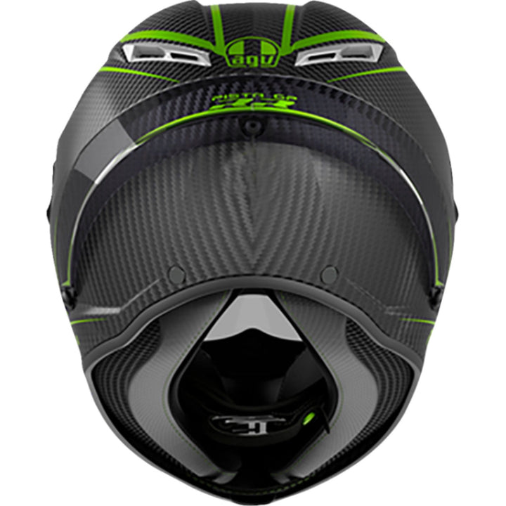 AGV Pista GP RR Performante Helmet Carbon/Lime - Rear View