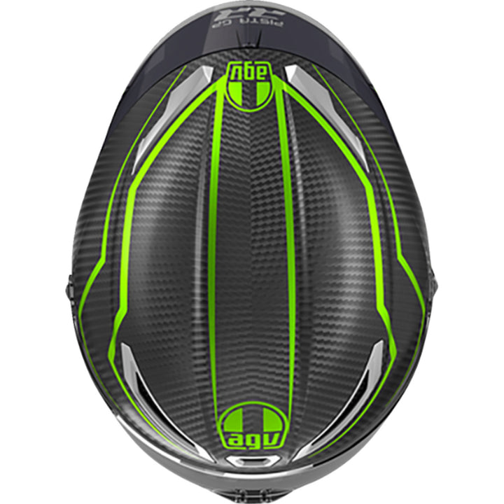 AGV Pista GP RR Performante Helmet Carbon/Lime - Top Down View