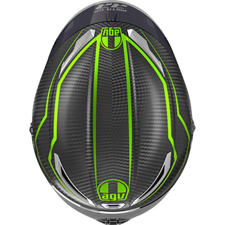 AGV Pista GP RR Performante Helmet Carbon/Lime - Top Down View