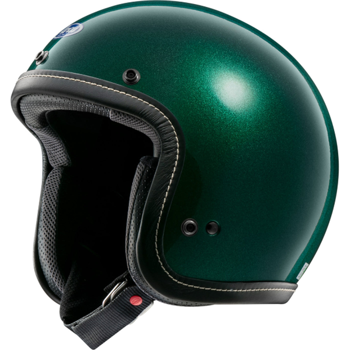 Arai Classic-V Solid Metallic Helmet Metallic Green - Front Side View