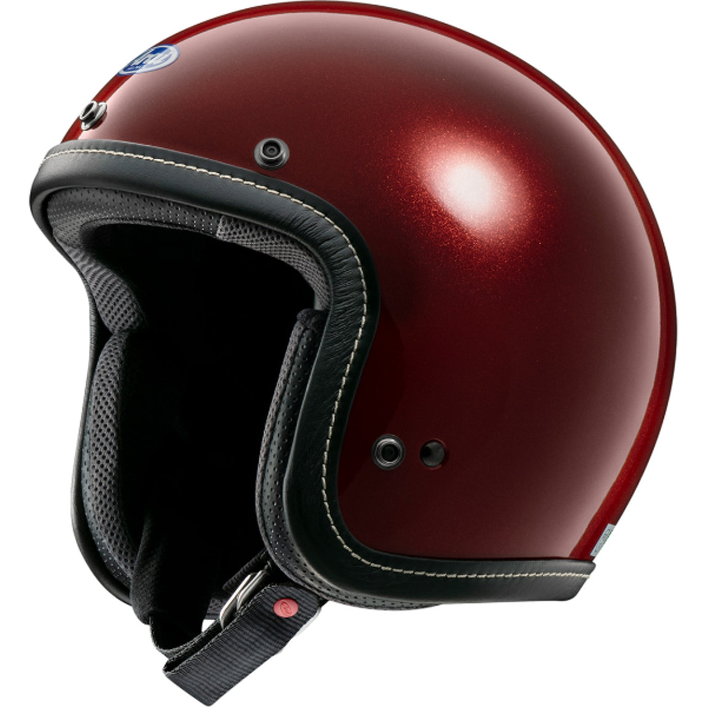 Arai Classic-V Solid Metallic Helmet Metallic Red - Front Side View