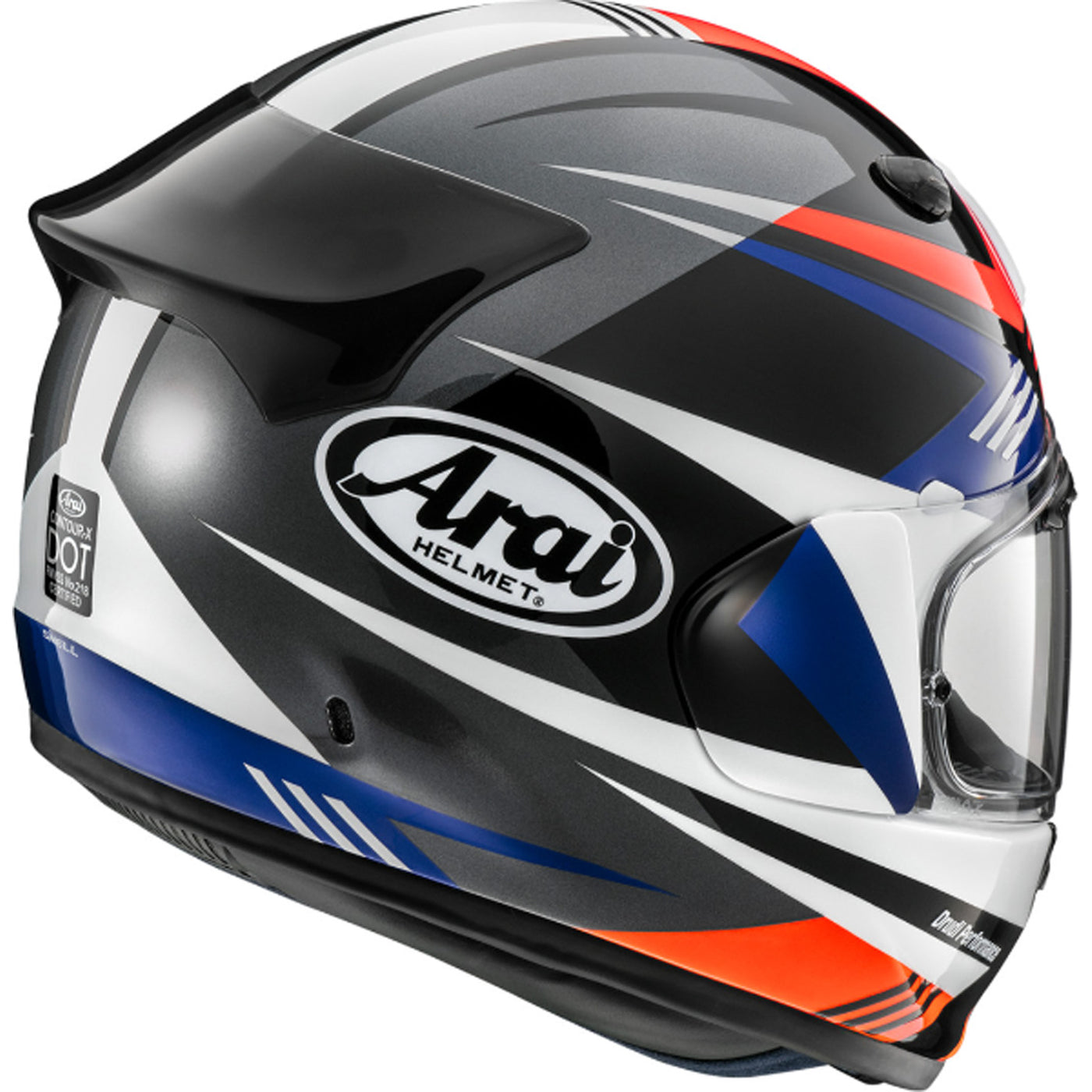 Arai Contour-X Mark Helmet Red - Rear Side View