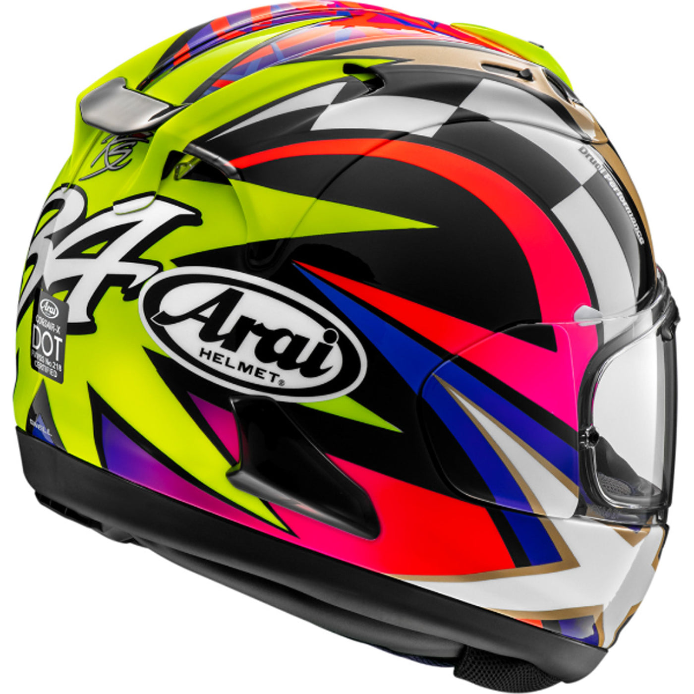 Arai Corsair-X Schwantz 30th Helmet - Rear Side View