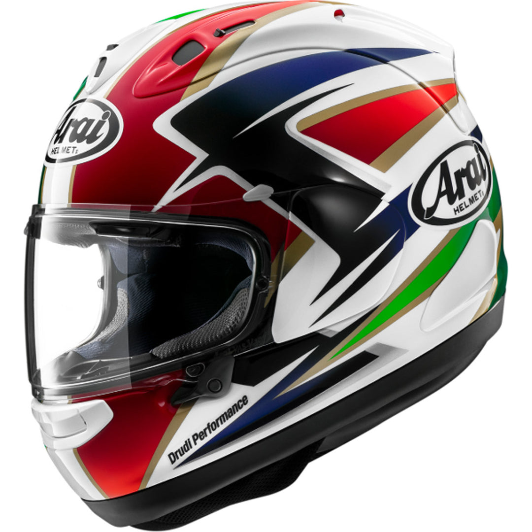 Arai Corsair-X Cadalora Restyle Helmet - Front Left Side View