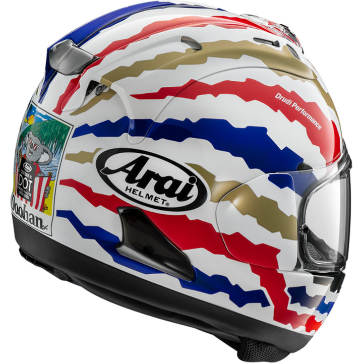 Arai Corsair-X Doohan Restyle Helmet - Rear Side View
