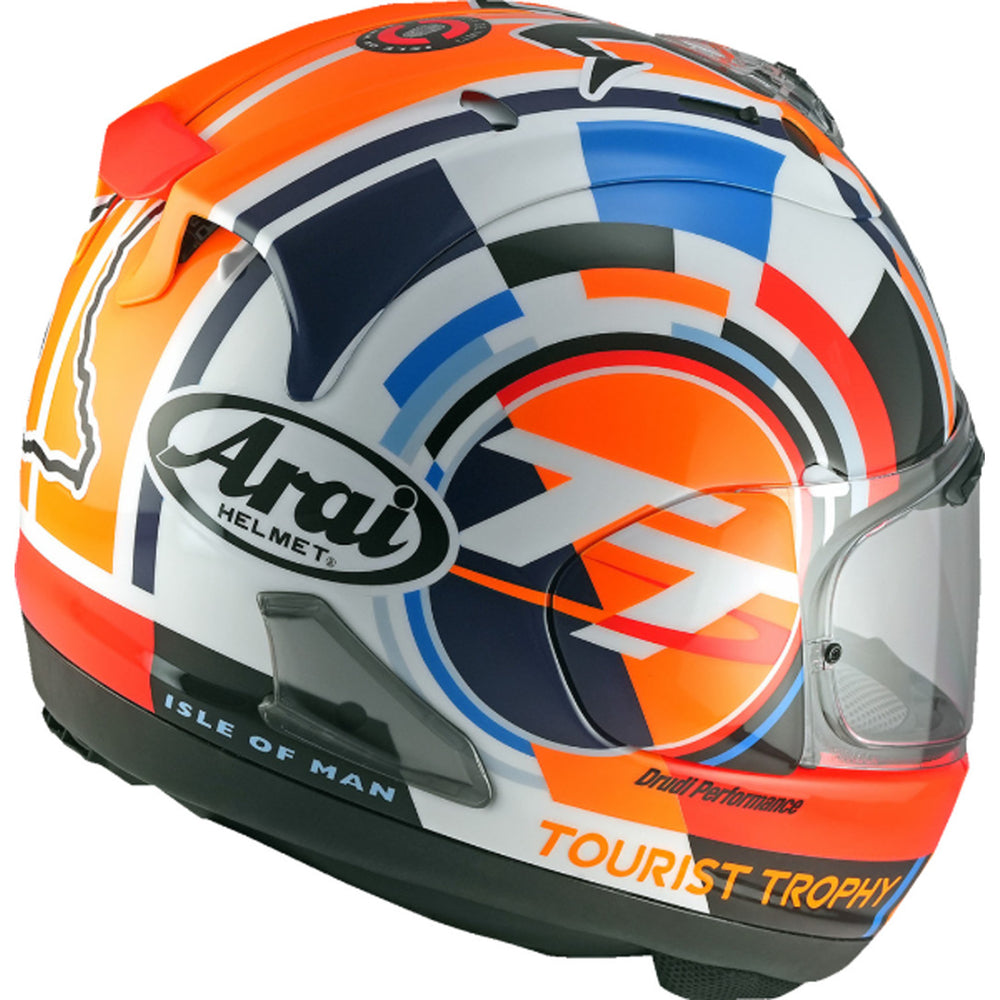 Arai Corsair-X Isle of Man TT 2025 Helmet - Rear Side View