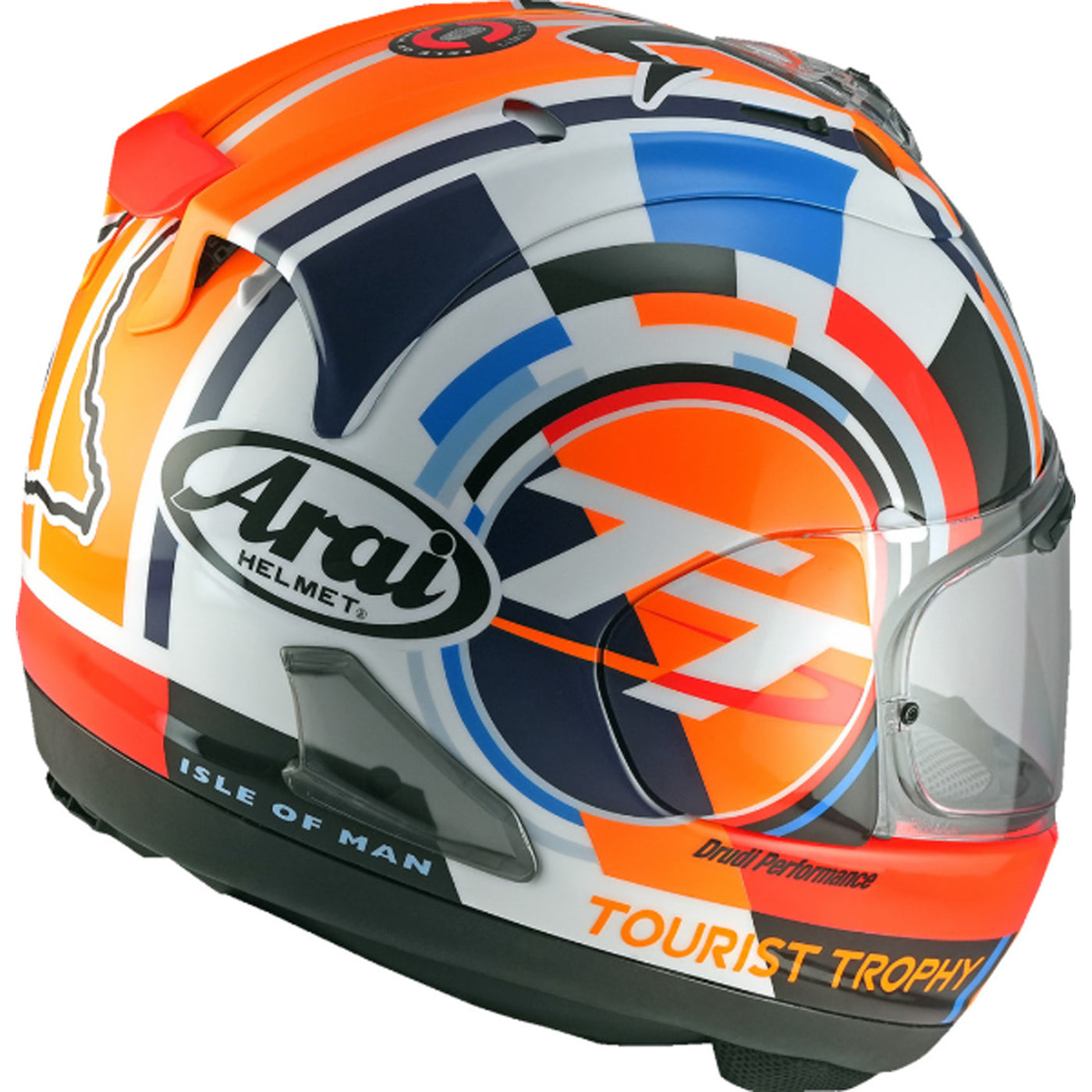 Arai Corsair-X Isle of Man TT 2025 Helmet - Rear Side View