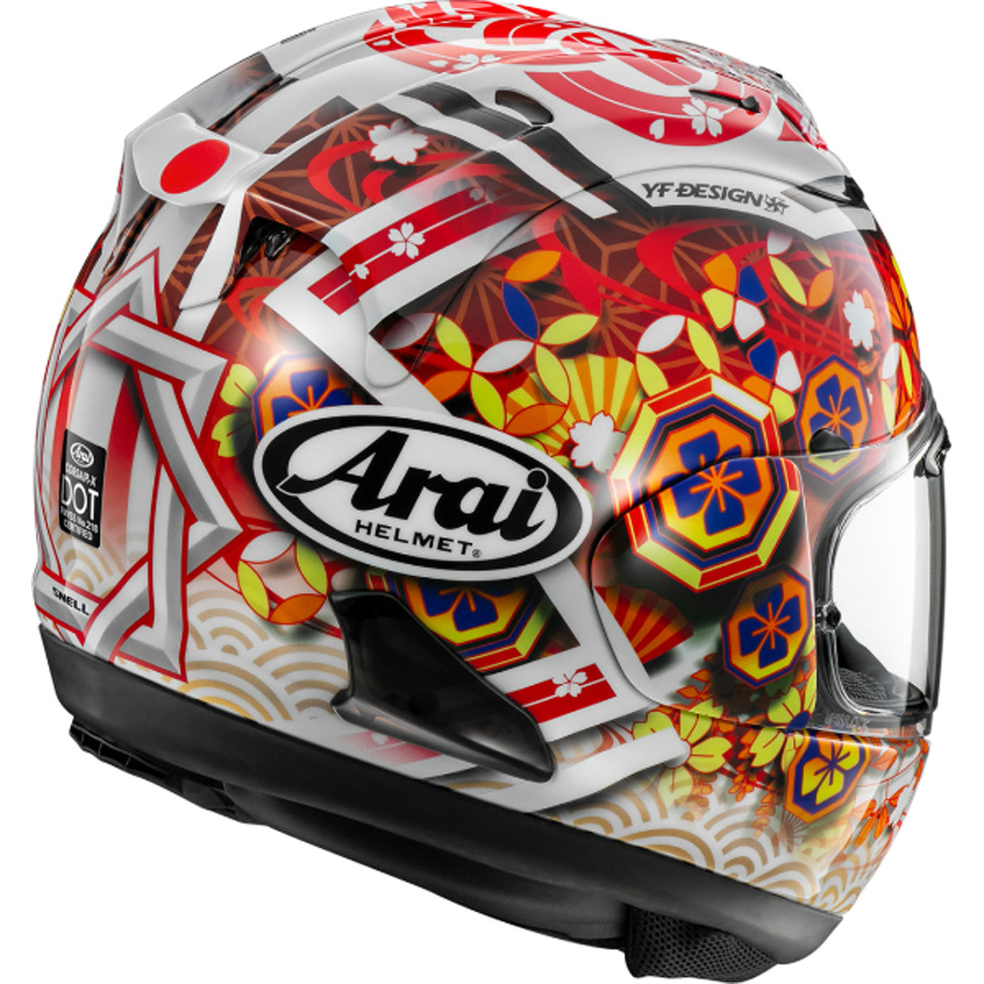 Arai Corsair-X Nakagami-4 Helmet - Rear Side View