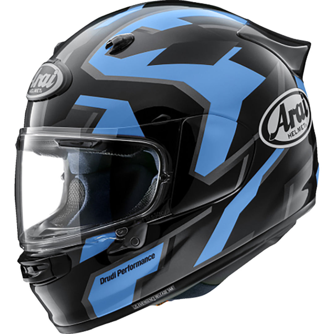 Arai Signet-X Robotik Helmet Blue - Front Side View