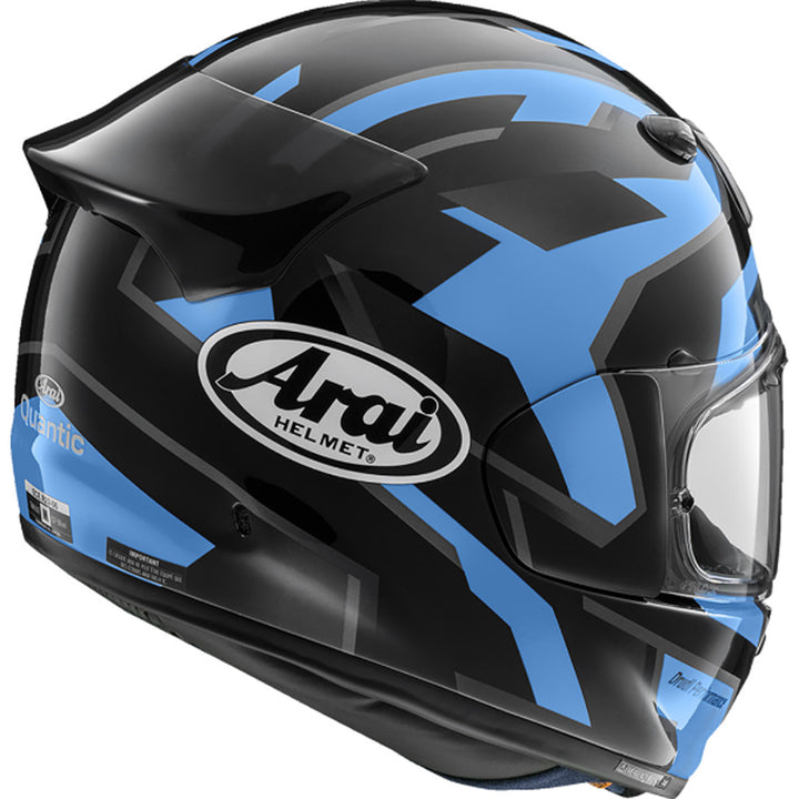 Arai Signet-X Robotik Helmet Blue - Rear Side View
