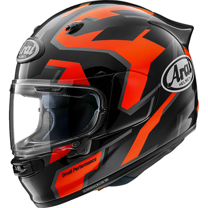 Arai Signet-X Robotik Helmet Red - Front Side View